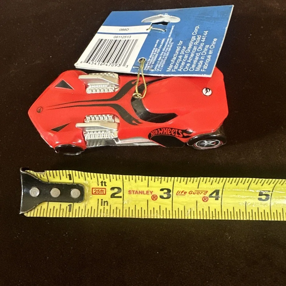 Vintage 2013 Hot Wheels Red Race Car Holiday‎ Christmas Ornament NWT